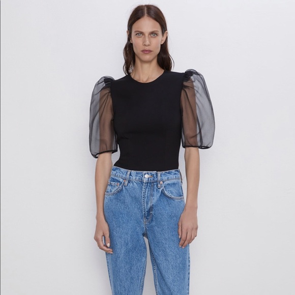 ORGANZA SLEEVE TOP - Picture 7 of 11